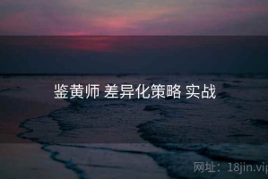 鉴黄师 差异化策略 实战