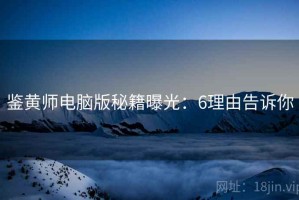 鉴黄师电脑版秘籍曝光：6理由告诉你