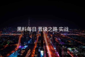 黑料每日 晋级之路 实战