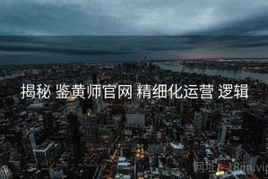 揭秘 鉴黄师官网 精细化运营 逻辑