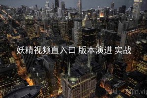 妖精视频直入口 版本演进 实战