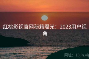 红桃影视官网秘籍曝光：2023用户视角