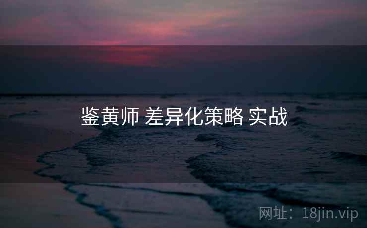 鉴黄师 差异化策略 实战