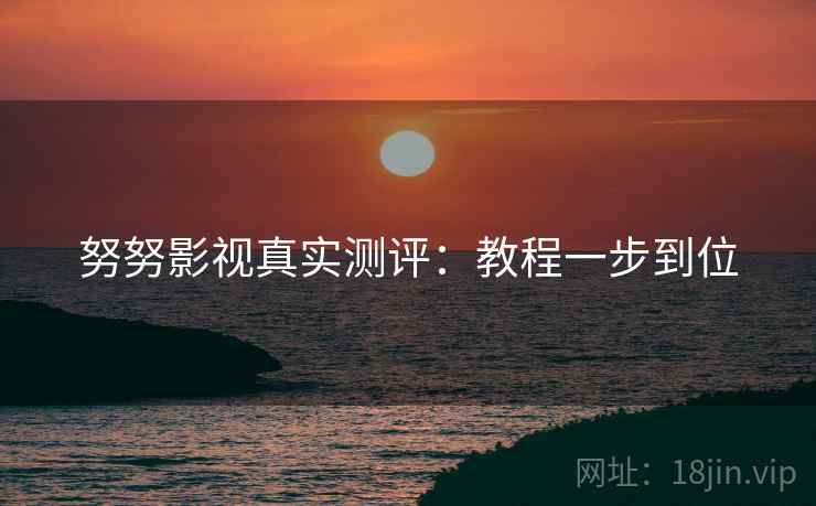 努努影视真实测评：教程一步到位