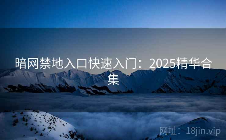 暗网禁地入口快速入门：2025精华合集