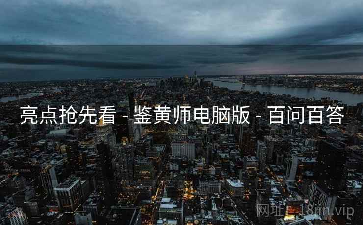 亮点抢先看 - 鉴黄师电脑版 - 百问百答